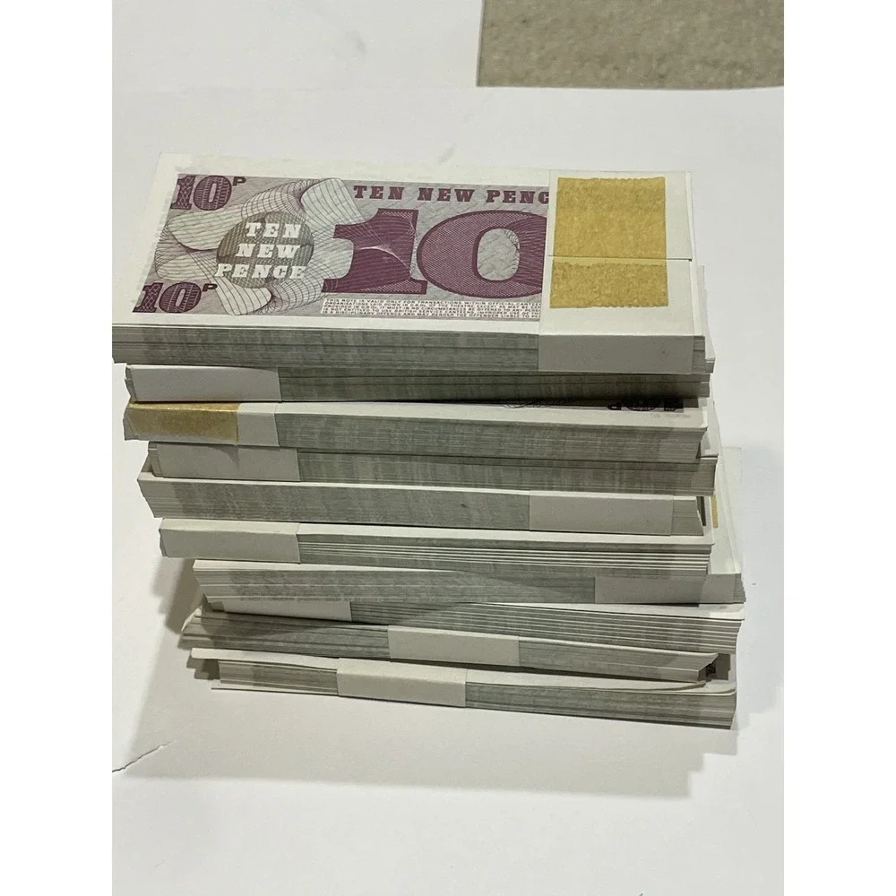 1972 British Armed Forces Special Vouchers 10 New Pence 6th Series Brick of 1000